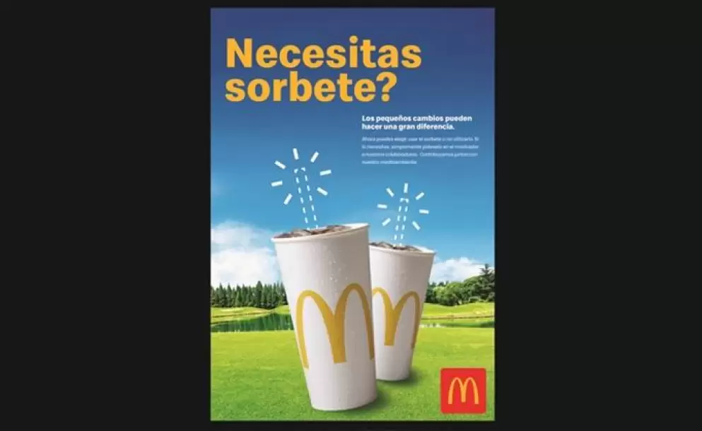 Arcos Dorados dejar de entregar sus clsicas pajitas en los restaurantes McDonalds de toda Amrica Latina y slo se darn si el cliente lo pide