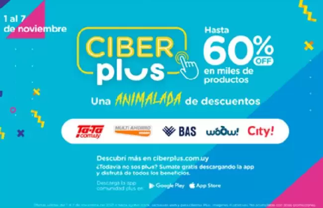 Llega una nueva edici�n de Ciber Plus con 60% de descuento en miles de productos