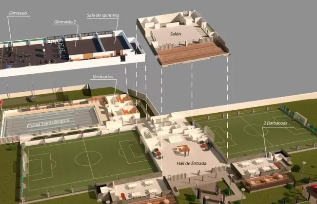 �Naci� con dos canchas cerradas  de c�sped artificial, y hoy es un club social�