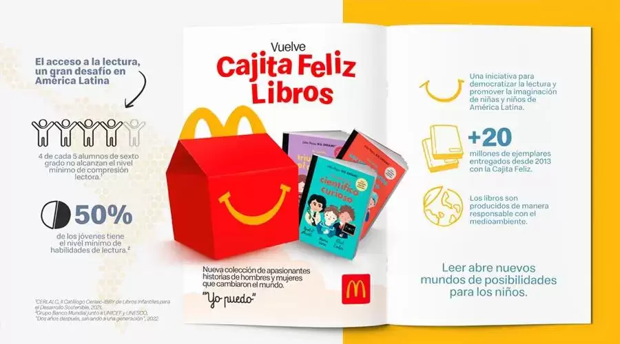 McDonald's relanza su programa de libros en la Cajita Feliz, democratizando el acceso a literatura infantil en Uruguay