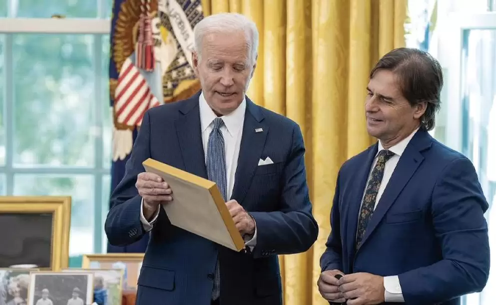 Sintona poltica y acuerdos comerciales en encuentro entre Biden y Lacalle Pou