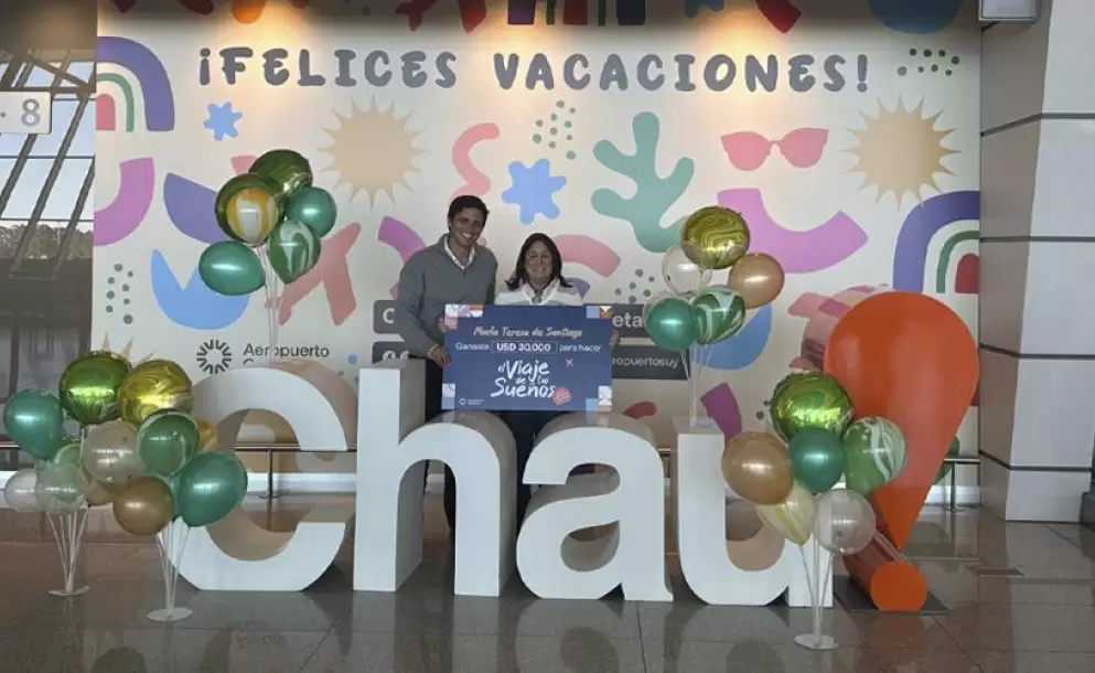Aeropuerto de Carrasco premi al ganador de la segunda edicin de El Viaje de tus Sueos