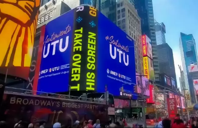Video de promocin de UTU fue proyectado en Times Square