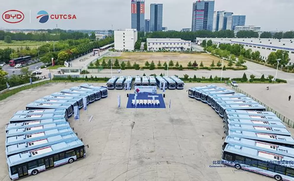 Cutcsa avanza en su plan de movilidad e incorpora 100 mnibus elctricos