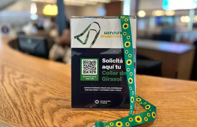 El Aeropuerto de Carrasco adopta programa global de collar de Girasoles