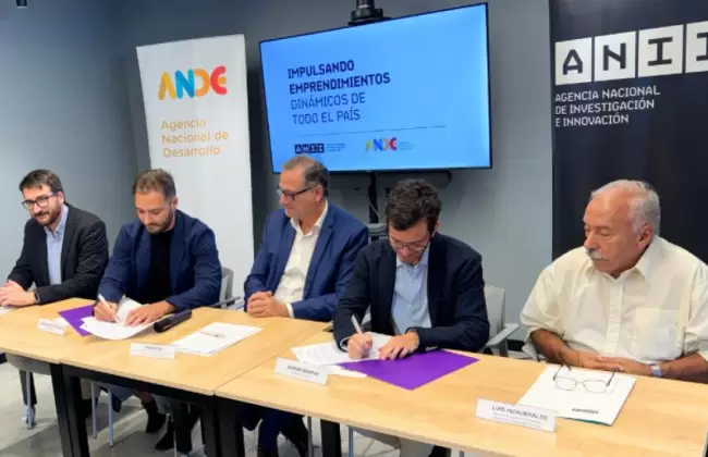 Ande y la ANII firmaron un acuerdo en el Uruguay Innovation Hub